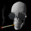 qq表情图片骷髅刁香烟
