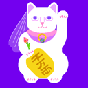 qq祝福表情:新娘招财猫