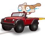 阿哆qq表情:阿哆-开车